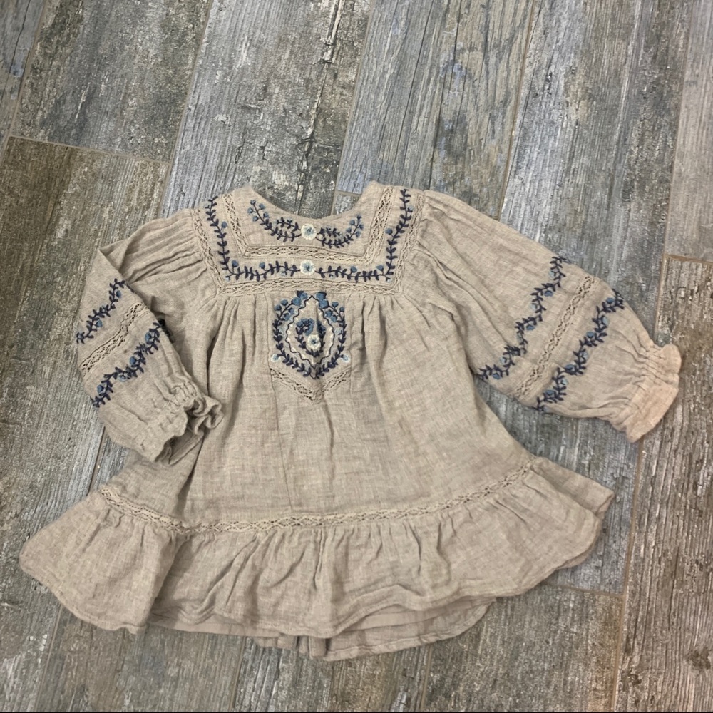 Zara embroidered dress